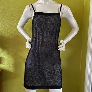 Black Mesh Sleeveless Byer Too! Mini Dress